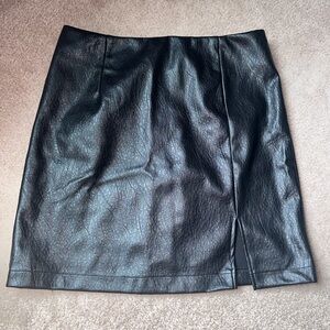 Black Leather Skirt